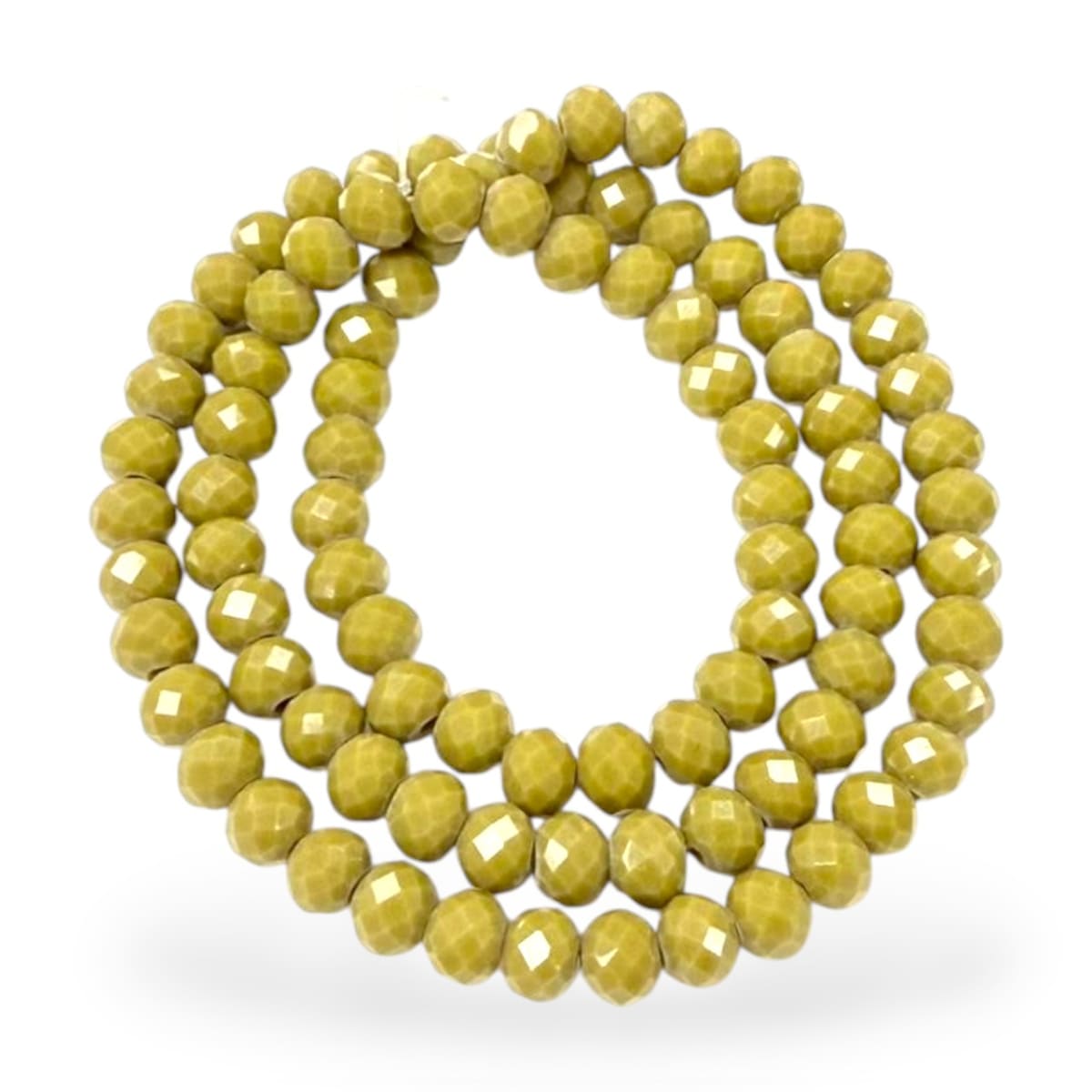 Sarta cristales 6 mm murano facetado unicolor / tira19