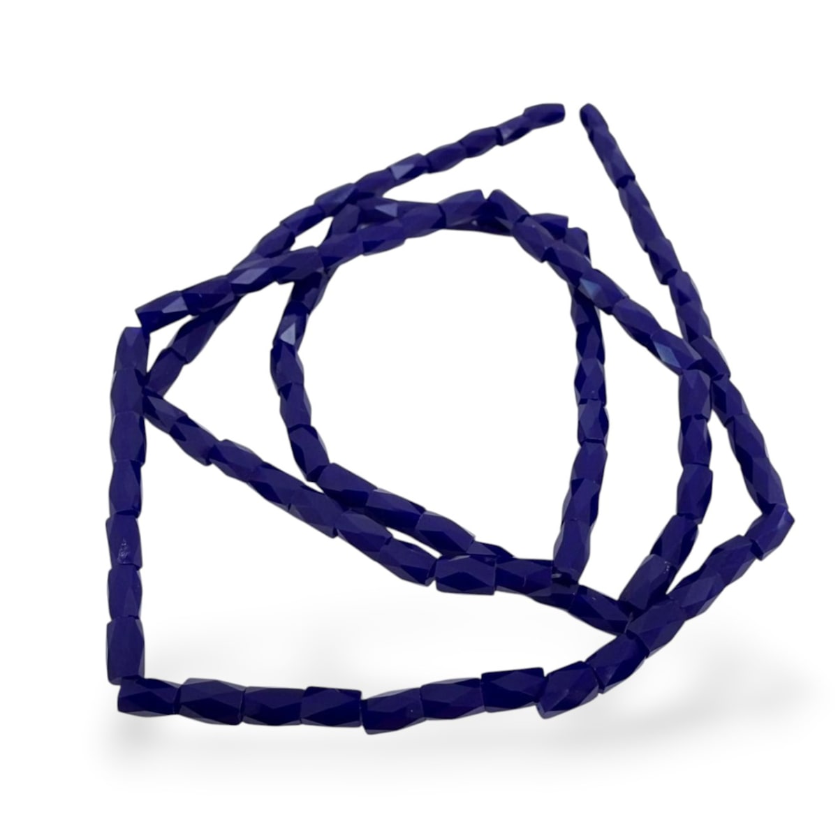 Sarta cristales 5x2 mm murano cilindro facetado unicolor / tira11