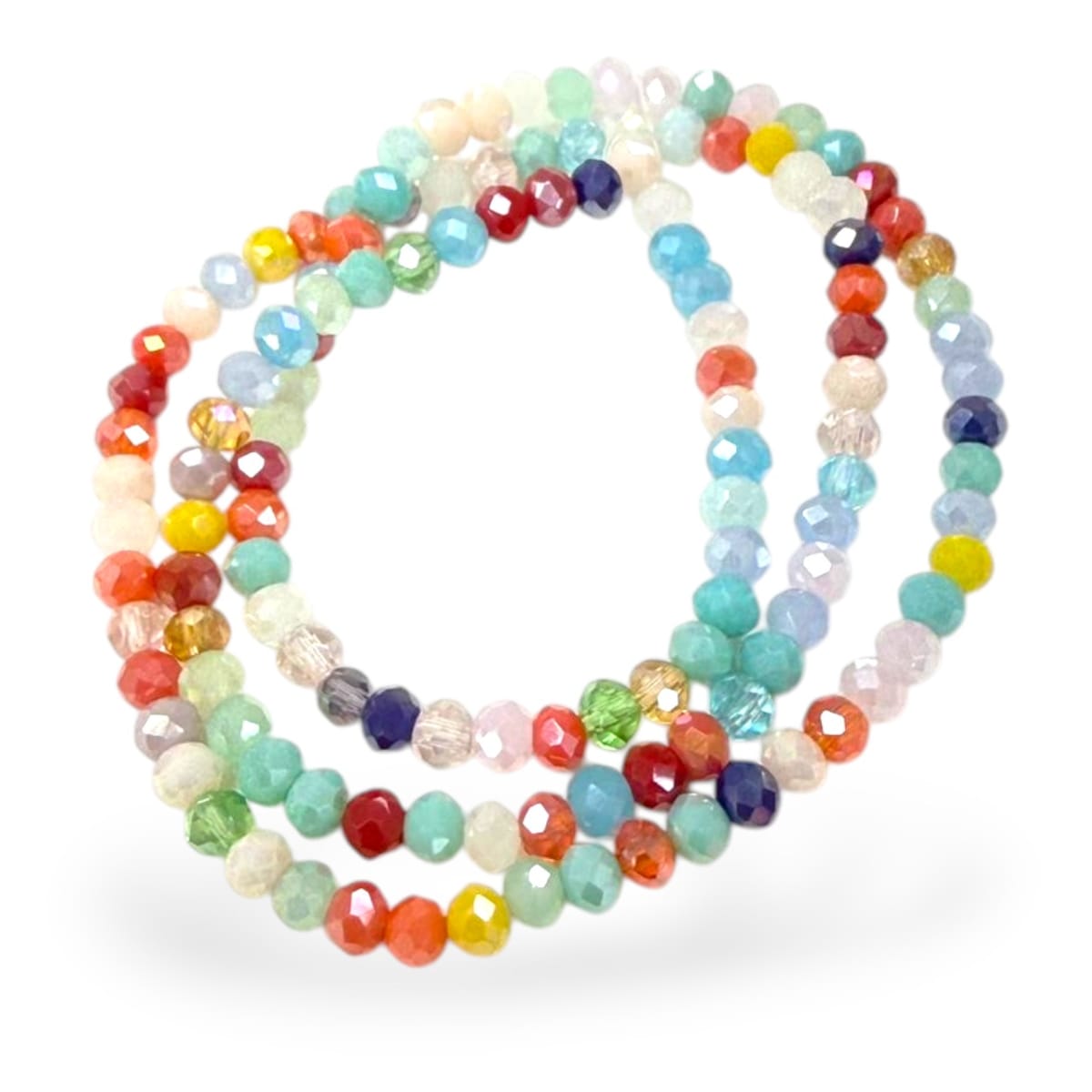 Sarta cristales 3 mm murano facetado metalizado / tira10