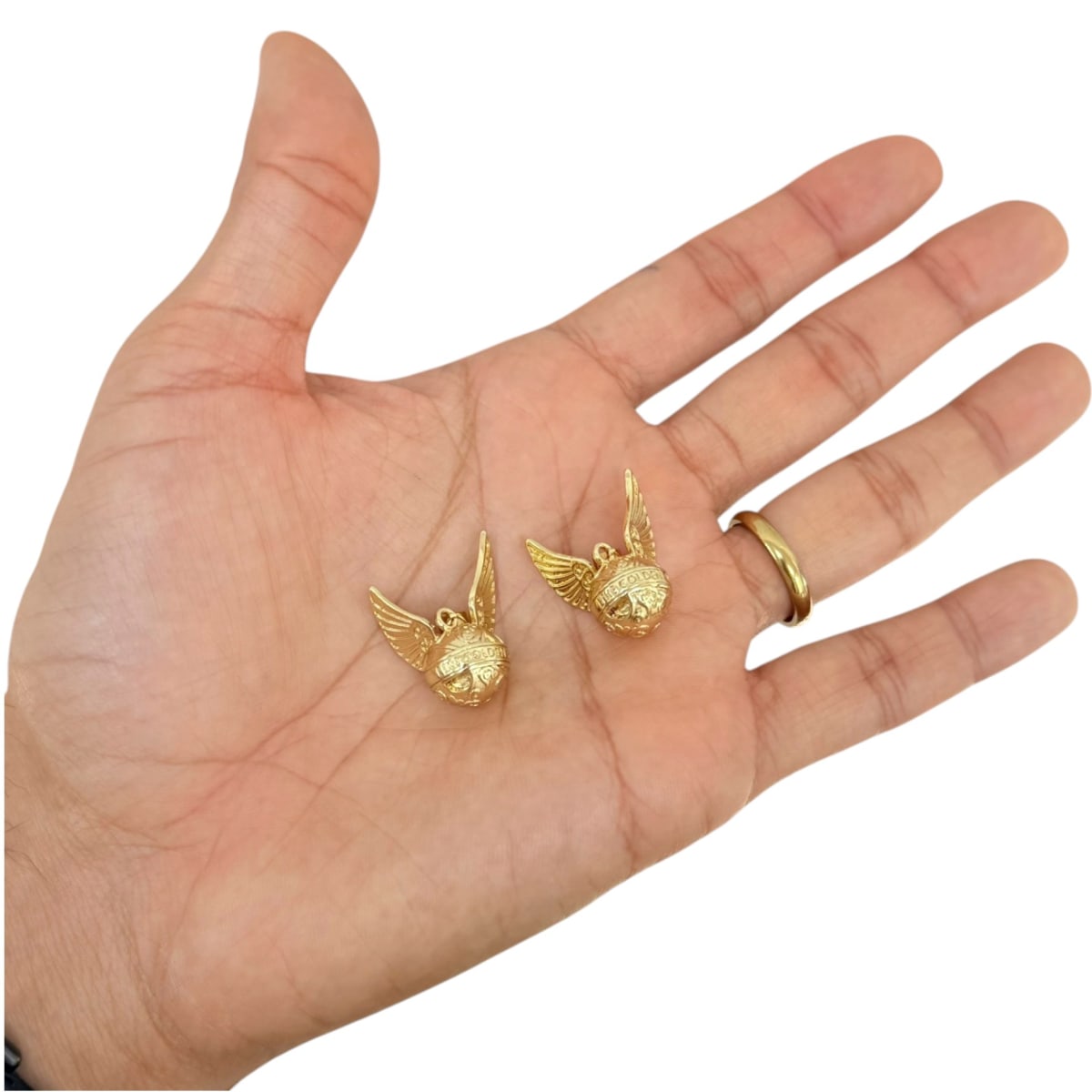 Dije colgante snitch harry potter 25x20 mm baño de oro / unidad2