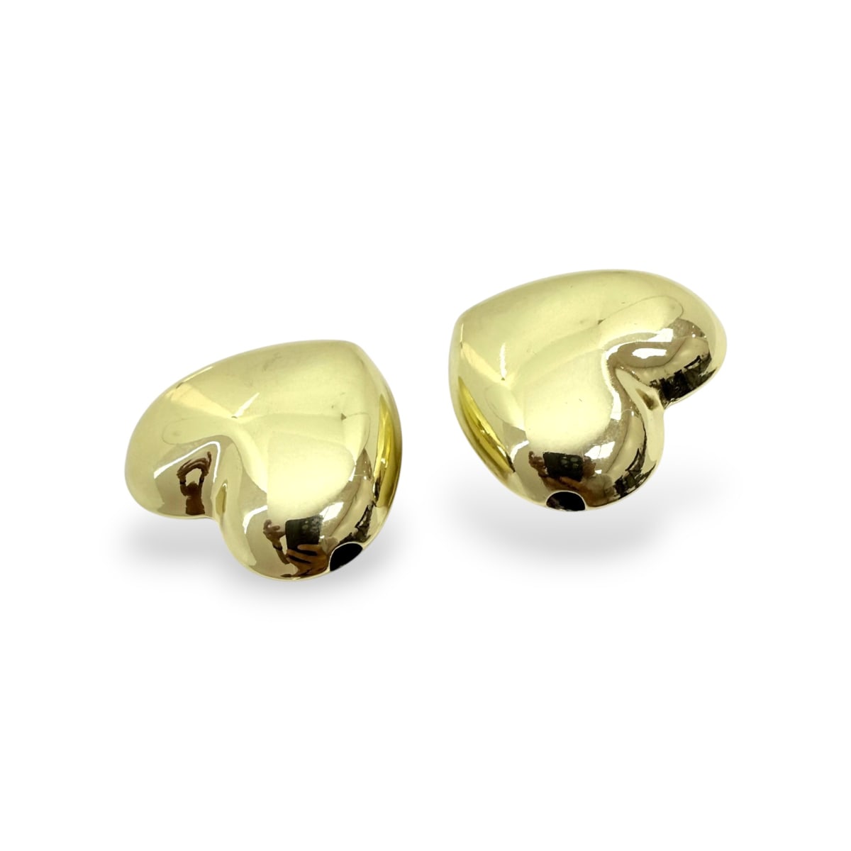 Dije pasador maxi corazón 40 mm baño de oro / unidad3