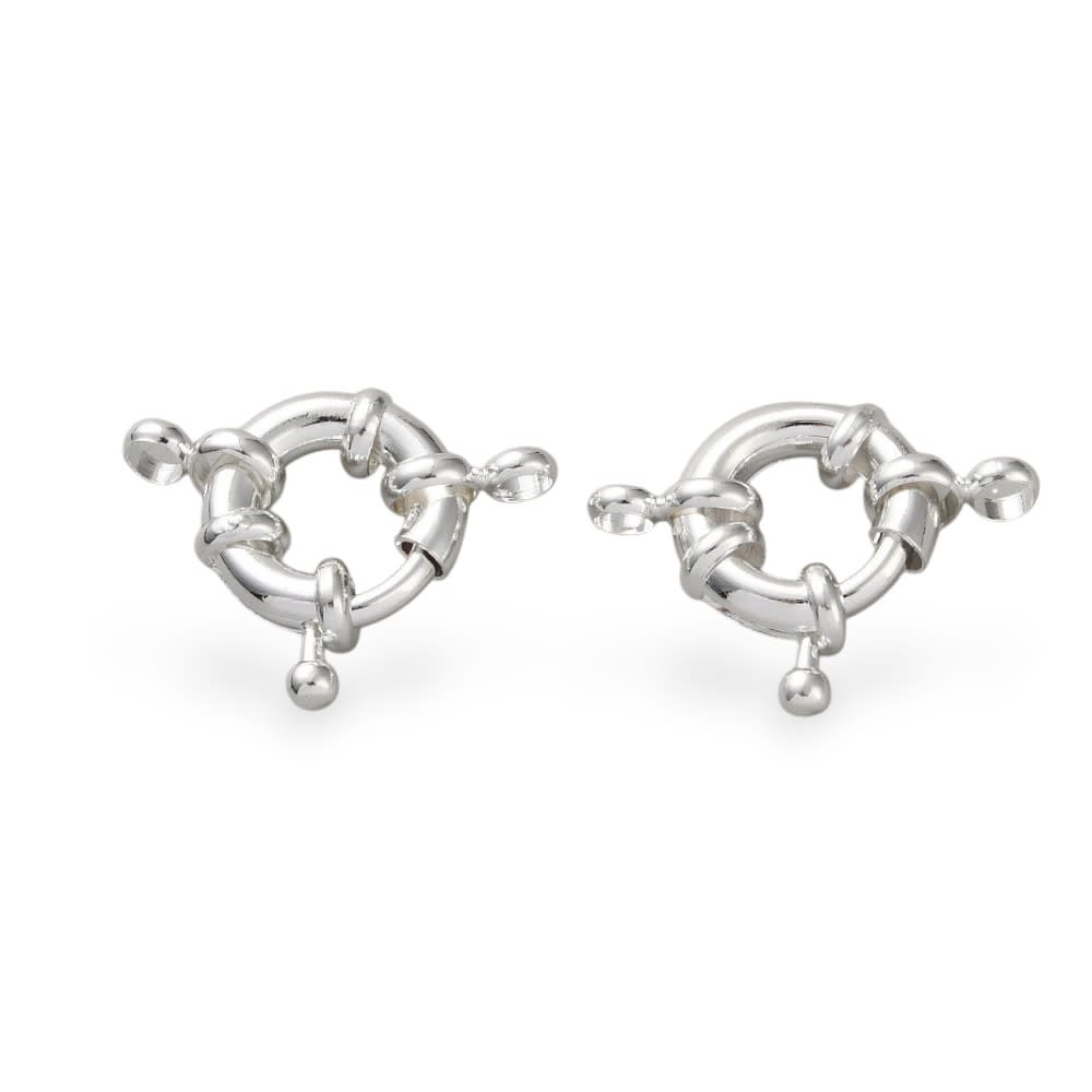 Broche timón 24.5 mm baño de plata / unidad1