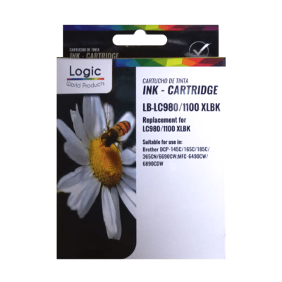 TINTA BROTHER LB-LC980/ 1100XLY NEGRO ALTERNATIVA LOGIC1