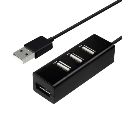 MINI HUB USB 4 PUERTOS 2.0 80 CM CABLE ULINK1