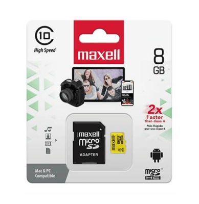 MEMORIA MICRO SD 8GB MAXELL