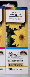 TINTA BOTELLA EPSON 504 CYAN ALTERNATIVA LOGIC