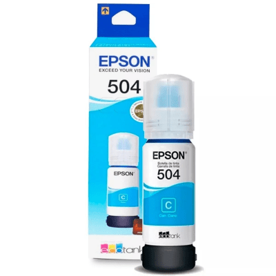 TINTA BOTELLA EPSON 504 CYAN ORIGINAL