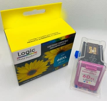 TINTA HP 60XL COLOR ALTERNATIVA LOGIC1
