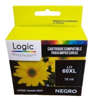 TINTA HP 60 XL NEGRO ALTERNATIVA LOGIC