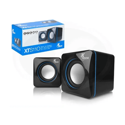 PARLANTES USB/ JACK 3.5 MM 5 W PARA PC XTECH NEGRO-AZUL1