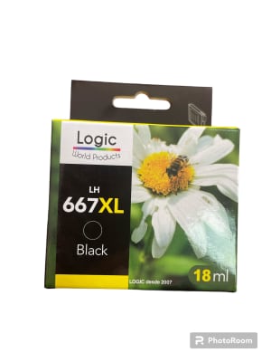 TINTA HP 667XL 18 ML NEGRO ALTERNATIVA LOGIC1