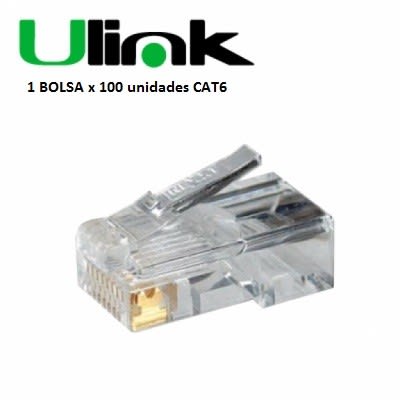 BOLSA DE CONECTOR RJ45 CAT6  100 UND ULINK1