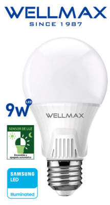 AMPOLLETA LED 9W E27 CON SENSOR DE MOVIMIENTO WELLMAX1