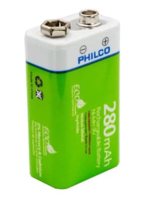BATERIA 9V RECARGABLE 280 MAH PHILCO1