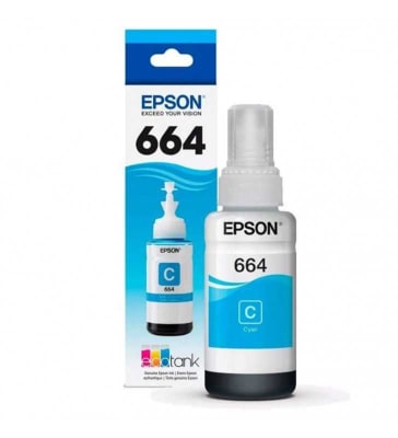 TINTA BOTELLA EPSON 664 CYAN ORIGINAL