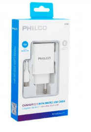 CARGADOR RAPIDO 2.1 CON CABLE USB-A A IPHONE PHILCO1