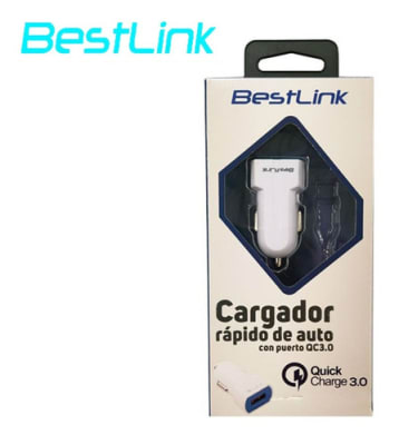 CARGADOR USB PARA AUTO USB 3.0 BESTLINK1