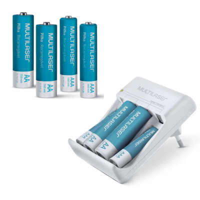 cargador de pilas AA Y AAA con pilas incluidas multilaser CB093EUR