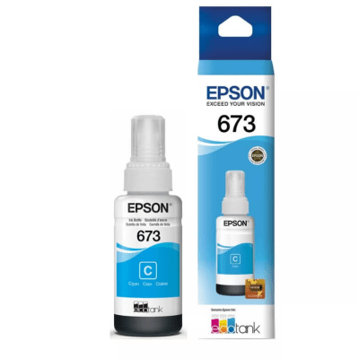 TINTA BOTELLA EPSON 673 CYAN ORIGINAL