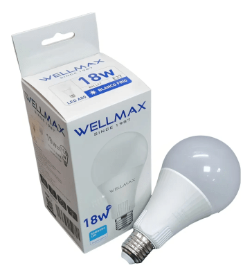 Ampolleta LED Wellmax 18W E27 1600 Lumens Luz Fría3
