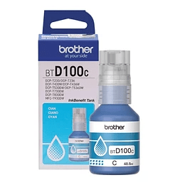BOTELLA TINTA BROTHER ORIGINAL BT D100 CYAN