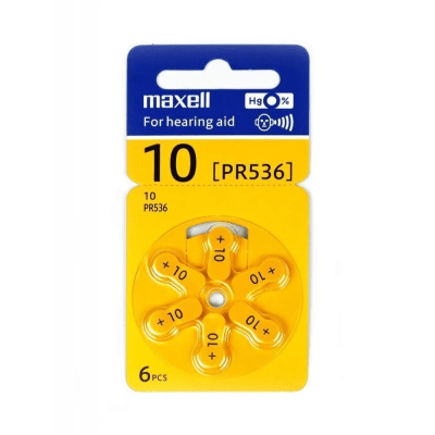PILAS MAXELL AUDÍFONOS TAMAÑO 10 AUDITIVAS 6UN1
