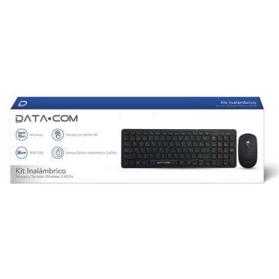 KIT MOUSE Y TECLADO INALAMBRICO DATA COM1