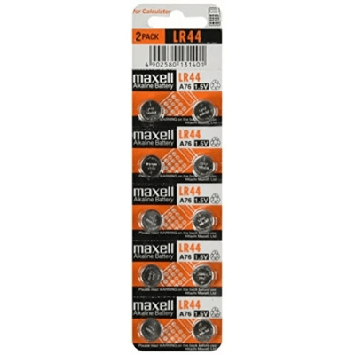 BATERIA LR44 ALCALINA MAXELL