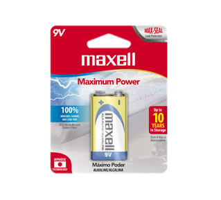 Bateria 9v-1bp maxell alcalina1