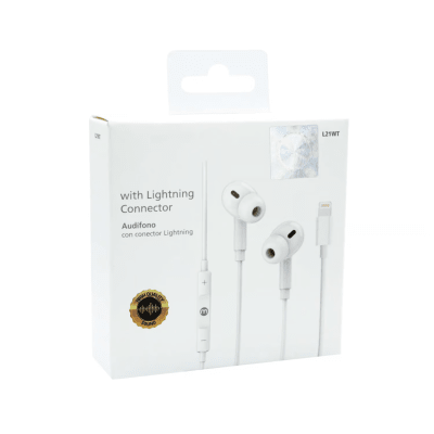 audifonos alabricos para iphone blancos  l21wt