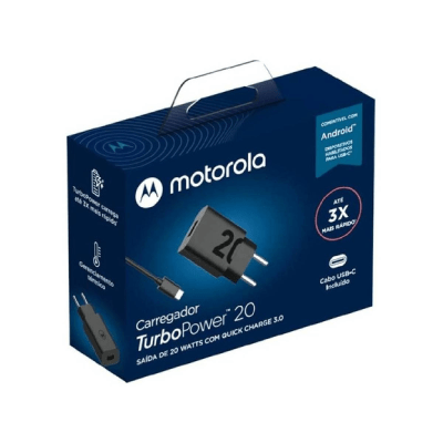 Cargador de celular Motorola tipoc turbo power 20 mc-209l