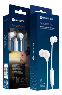 Motorola Earbuds 3-S Blanco Auriculares con cable con micrófono