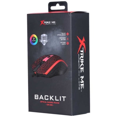 MOUSE CON CABLE USB BACKLIT XTRIKE ME1