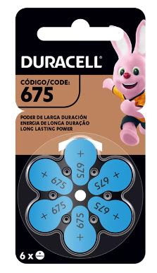 PILA PARA AUDIFONO 675 DURACELL1