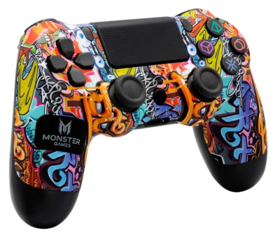 JOYSTICK PS4 DOBLE VIBRACIÓN COLORES MONSTER1
