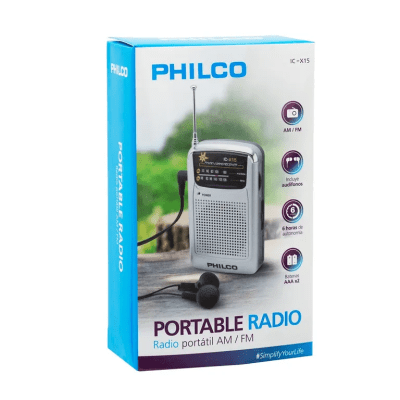 RADIO PORTATIL PHILCO AM/FM 6 HORAS DE AUTONOMIA IC-X15