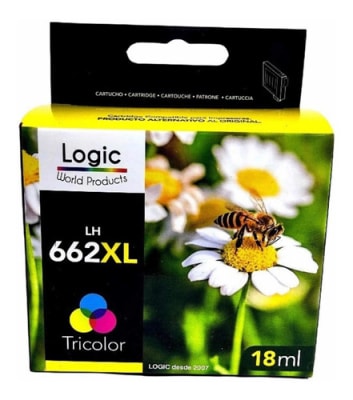 TINTA HP 662XL COLOR ALTERNATIVA LOGIC1