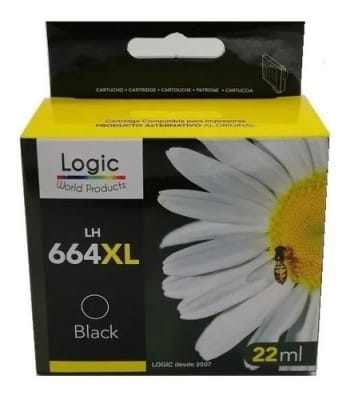 Tinta HP 664XL negro alternativa Logic