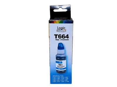 TINTA BOTELLA EPSON T664 CYAN ALTERNATIVA LOGIC1
