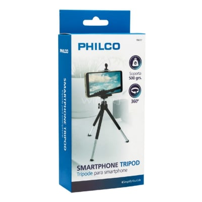 TRÍPODE PARA TELEFONO AJUSTABLE TR217 PHILCO