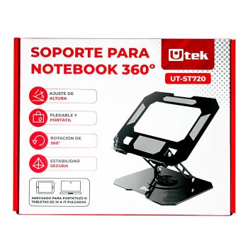 Soporte para notebook 360 utek ut-st720 con ajuste de altura2