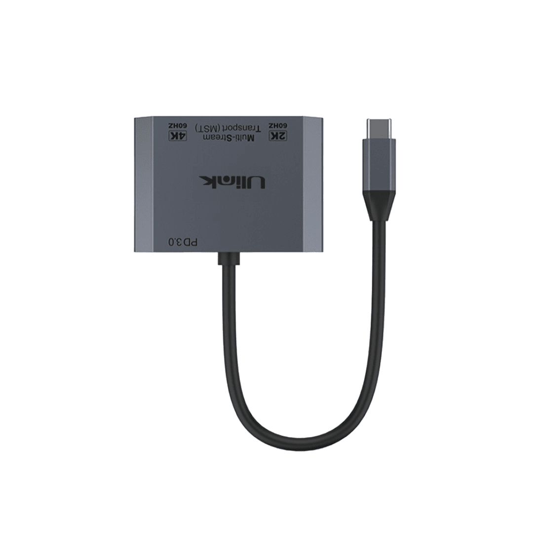 Adaptador USB-C A HDMI + VGA aluminio / mod. UL-ADC420V2