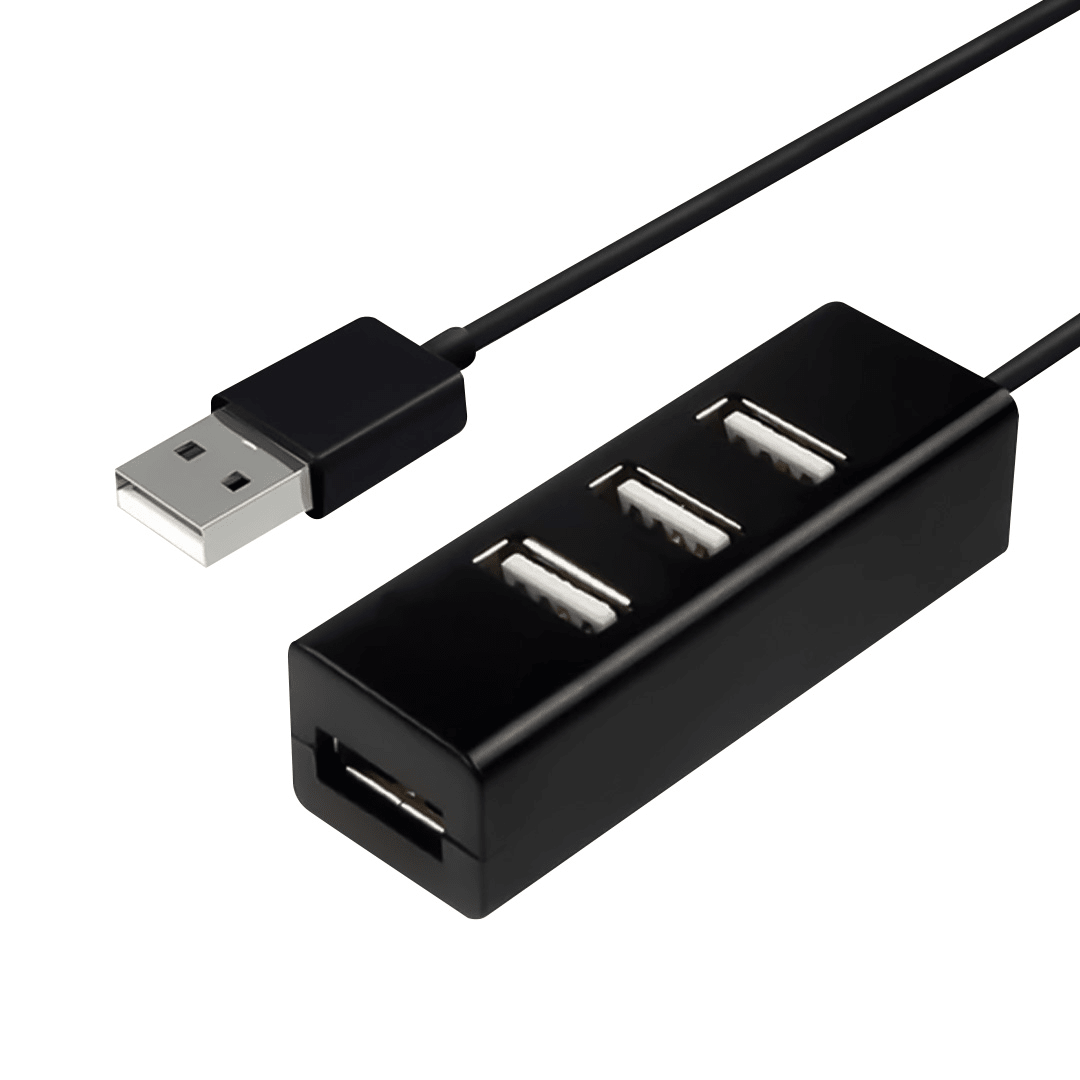 MINI HUB USB 4 PUERTOS 2.0 80 CM CABLE ULINK 0