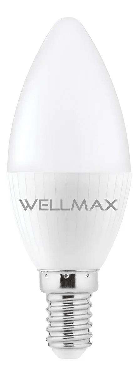 AMPOLLETA VELA WELLMAX C37 6W CW E-14 LUZ BLANCO FRÍO 0