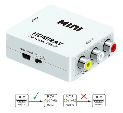 CONVERTIDOR DE HDMI A RCA HDTV2AV2