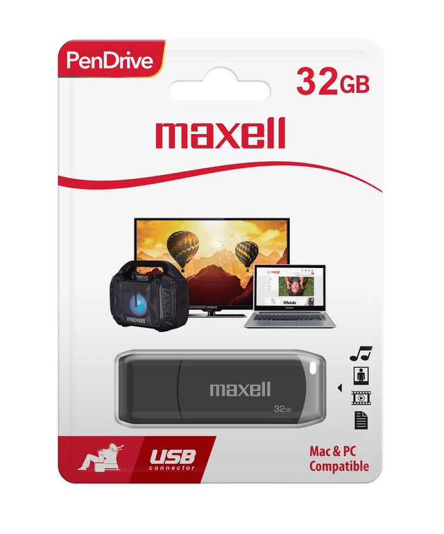 Pendrive de 32gb negro maxell usb 2.0 usbpd-322
