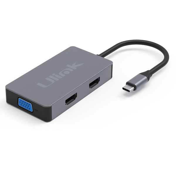 ADAPTADOR USB C A VGA-USB 3.0-HDMI- USB C ULINK1