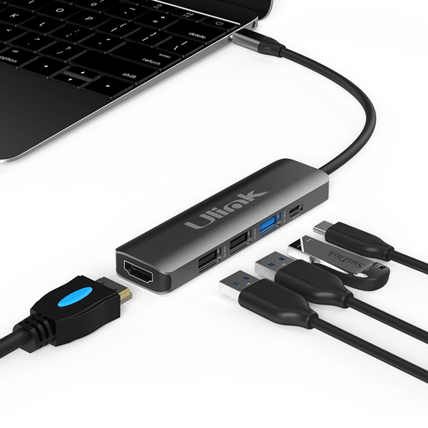 ADAPTADOR USB TIPO C A USB 3.0 - USB 2.0 - HDMI - USB TIPO C ULINK 0