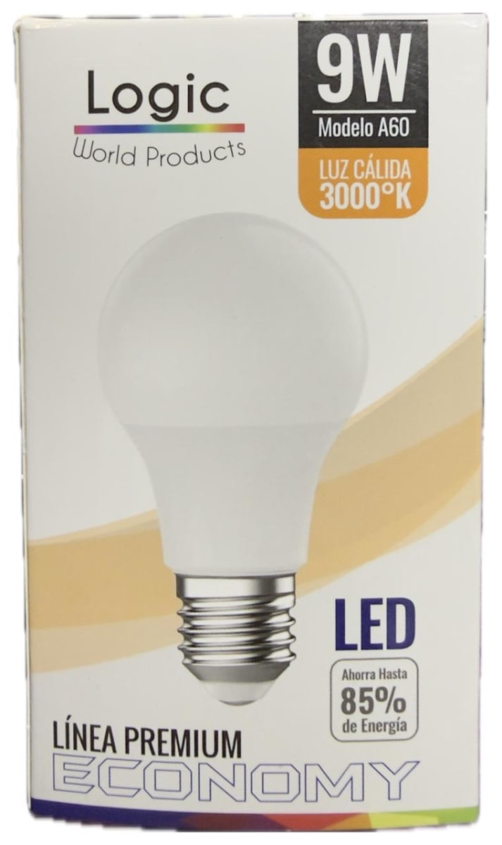 AMPOLLETA 9W LED LUZ CALIDA 3000K  E27 1