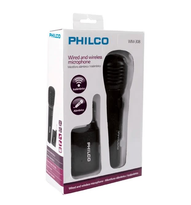 MICROFONO ALAMBRICO/ INALAMBRICO WM308 PHILCO2